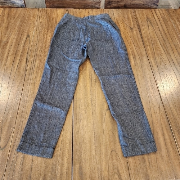 Poetry Textured Tailored Trouser ankle crop  Pants linen wool blend size 4 - Picture 11 of 13